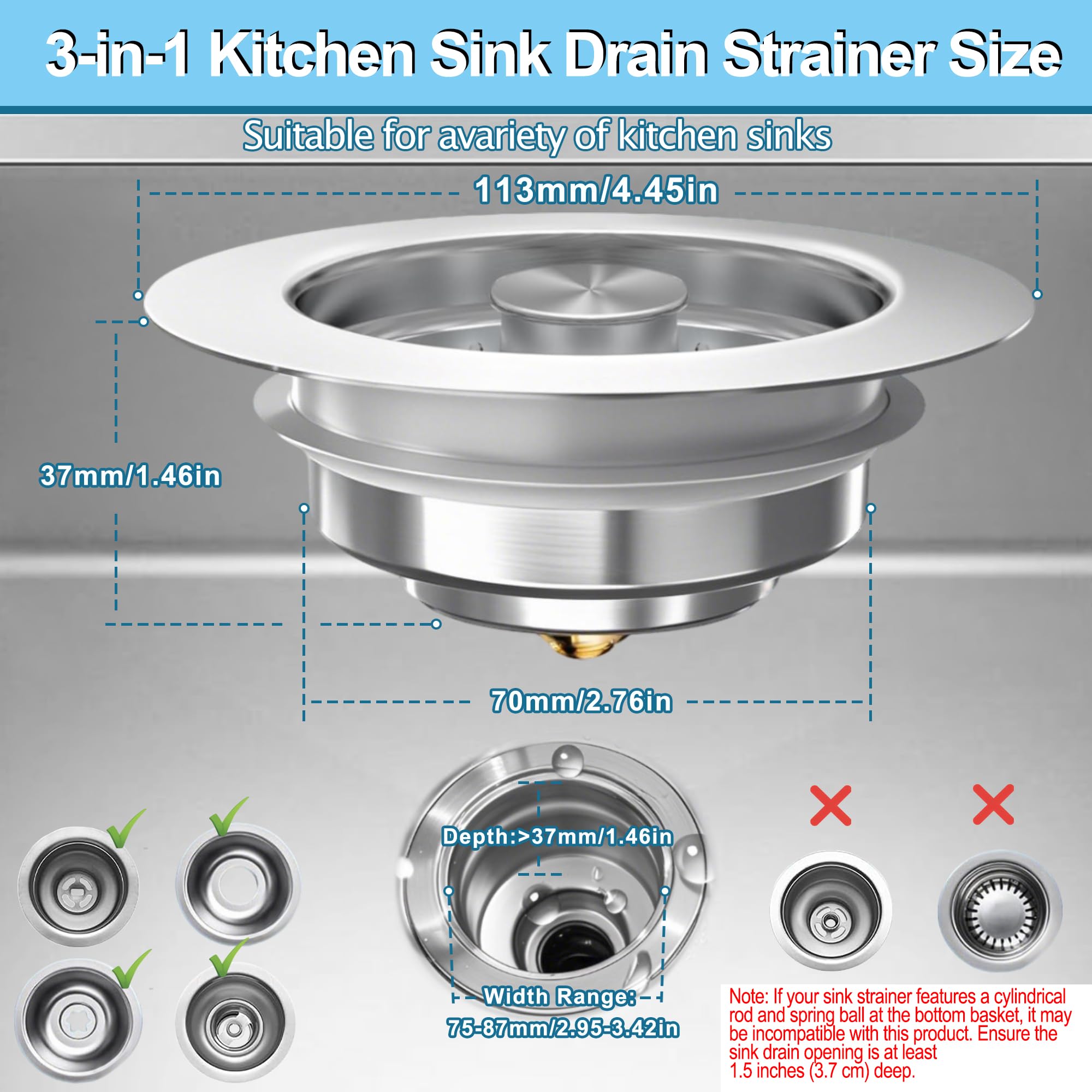CARUUYI universal-fit 3.5-inch hole works with many sinks.