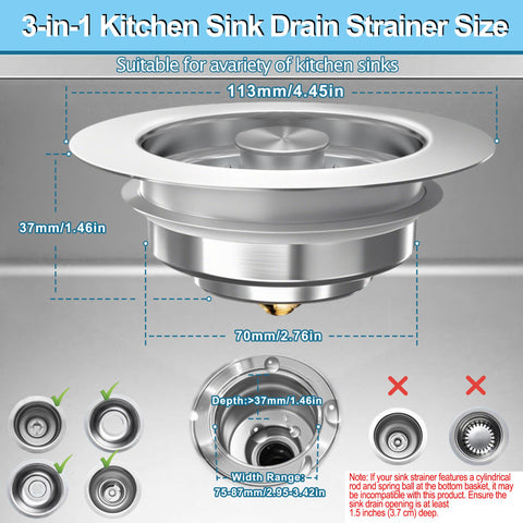 CARUUYI universal-fit 3.5-inch hole works with many sinks.
