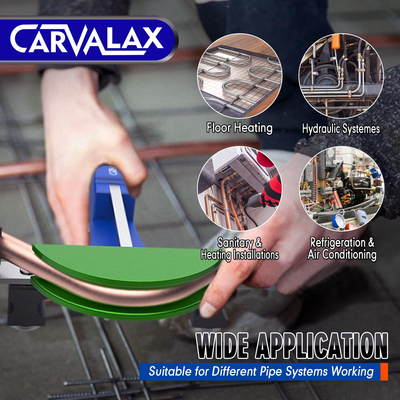 Supports 1/4–7/8 inch OD pipes for HVAC, refrigeration, and plumbing.