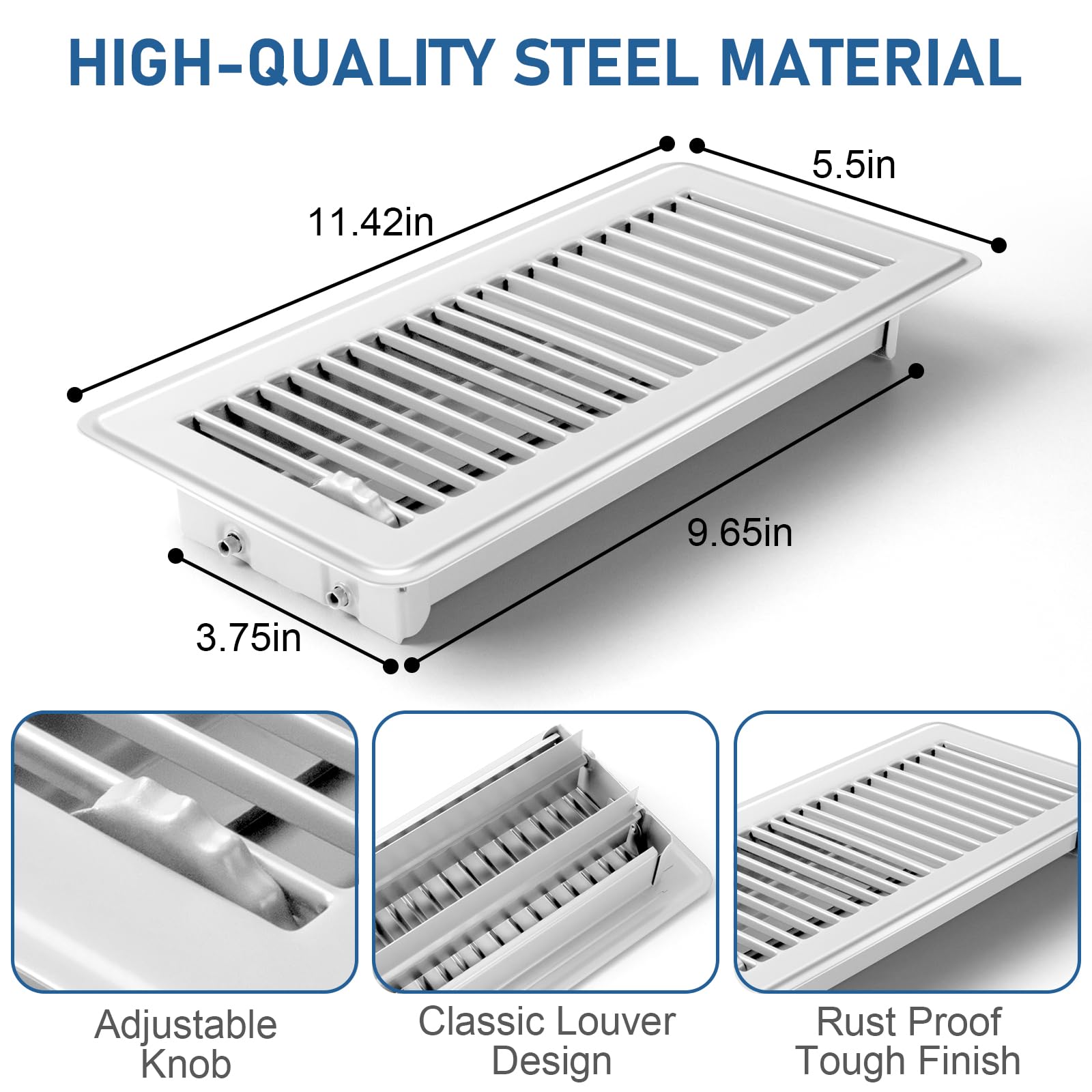 CASAJOY easy-clean vent covers require only a damp cloth