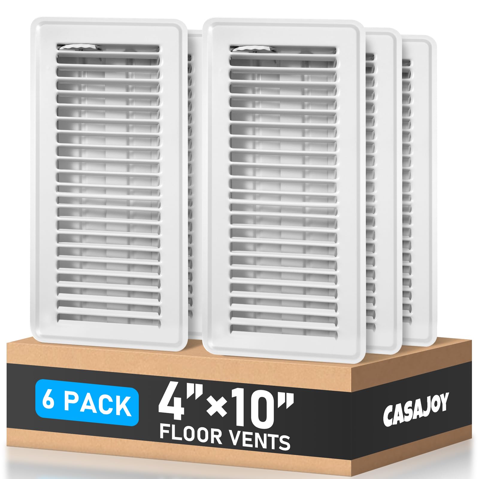 CASAJOY six-pack floor vent covers 4x10 inch for easy installation