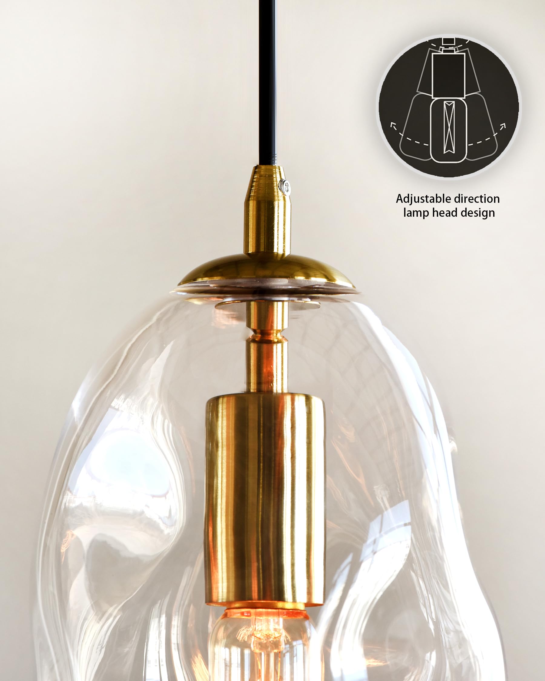 Casamotion 12-inch shade pendant above counters creates a focal point.