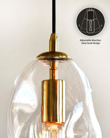 Casamotion 12-inch shade pendant above counters creates a focal point.