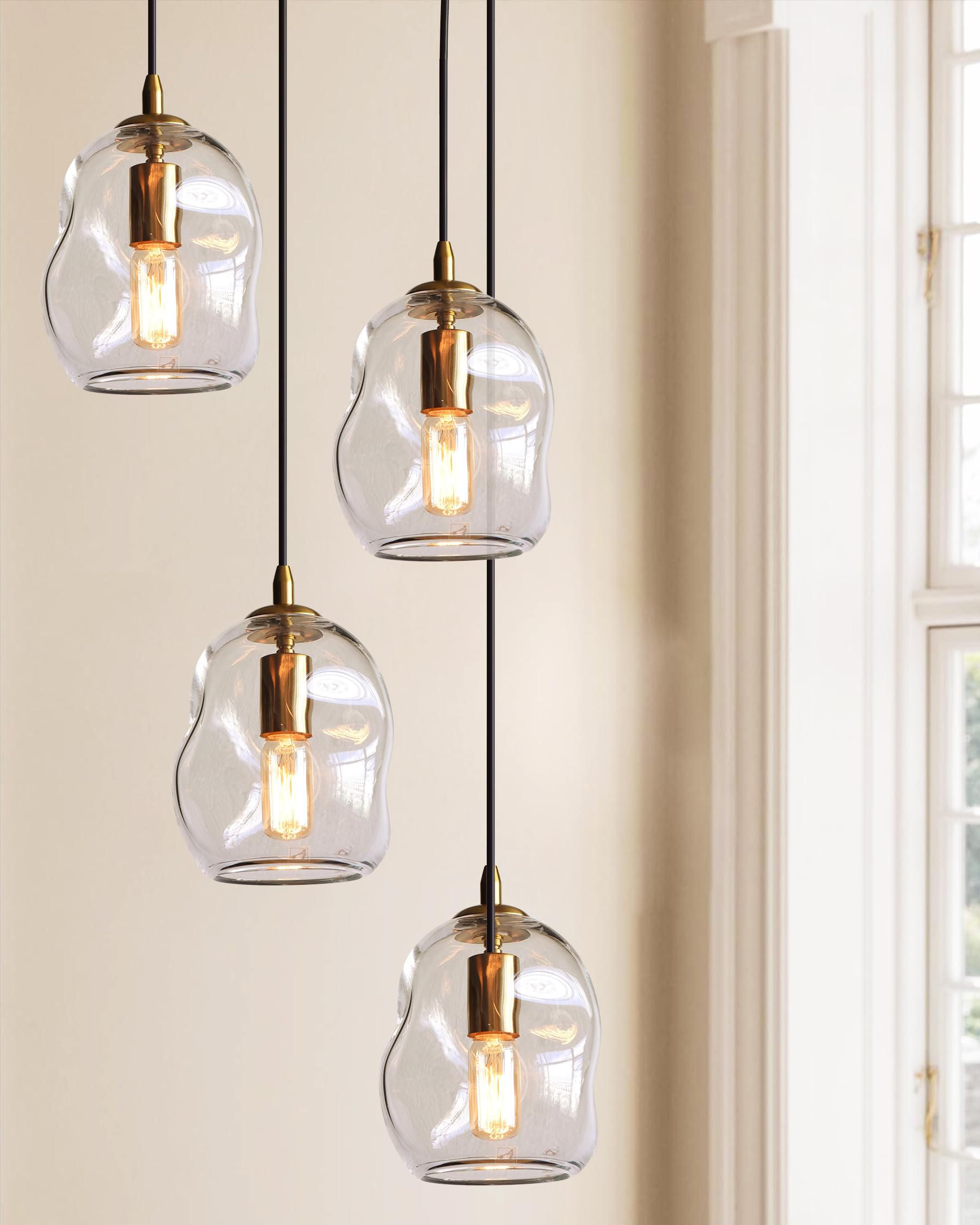 Casamotion dining room pendant light featuring brass hardware for modern tables
