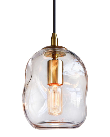 CASAMOTION glass pendant light globe over kitchen island for modern ambiance.