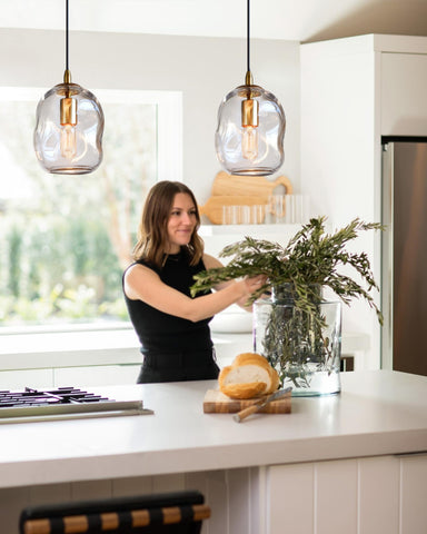 Casamotion kitchen island glass globe pendant enhances dining area with contemporary style