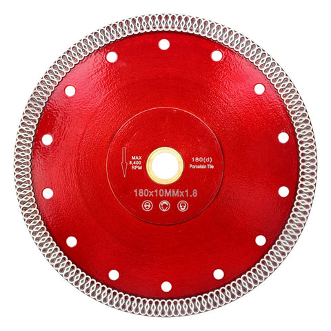 Casaverde diamond tile blade 7in front view enables precise porcelain cuts