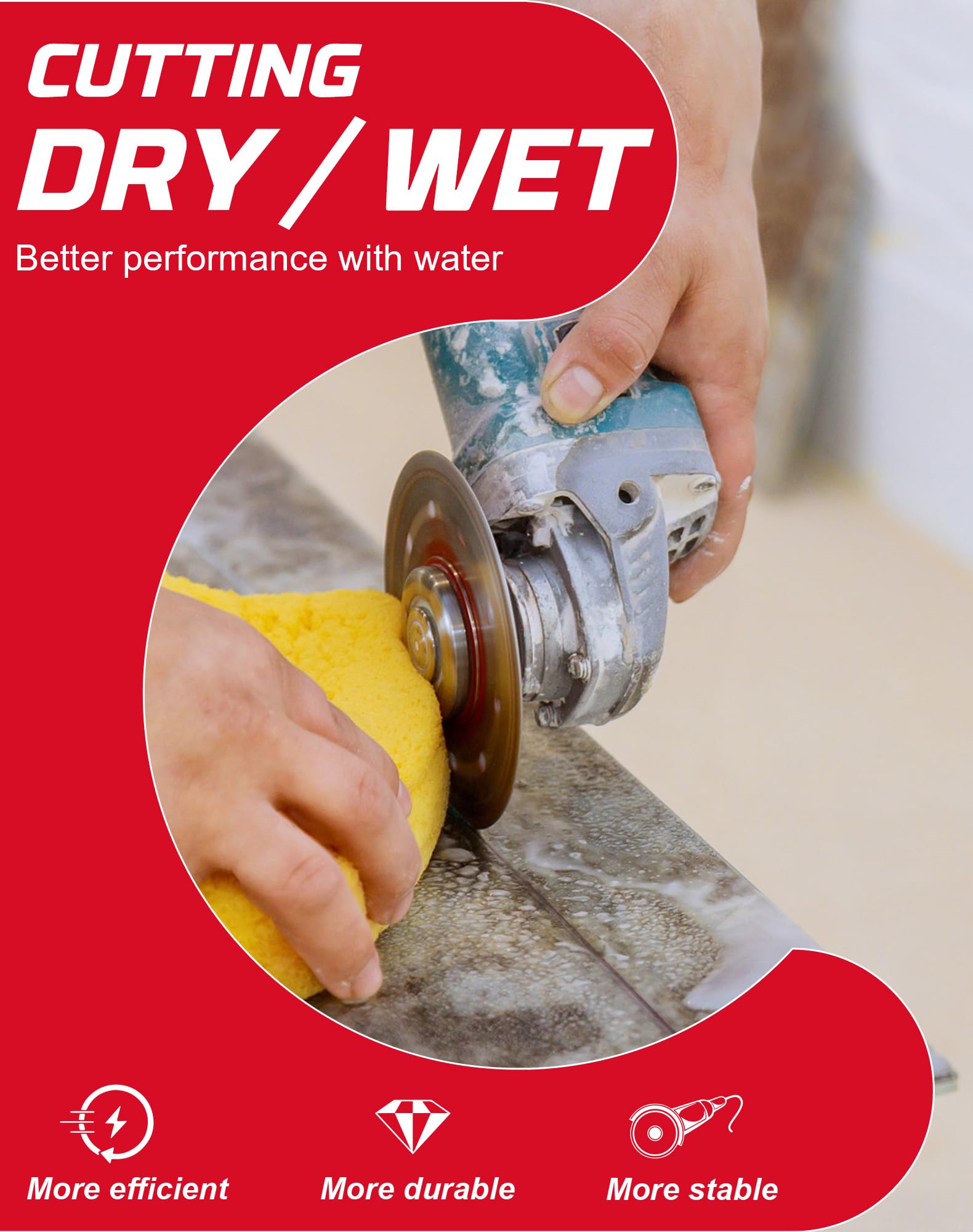 Casaverde porcelain and ceramic tile blade suitable for granite and thin masonry.