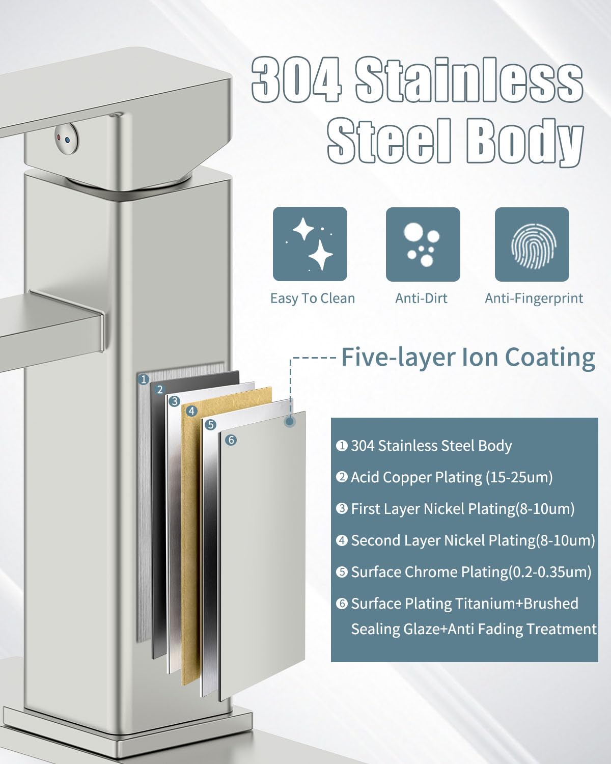 Casavilla bathroom faucet single lever handle demonstrates precise temperature control