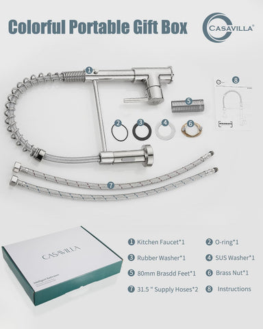 Casavilla anti-corrosion brushed nickel finish stays cleaner with minimal maintenance.