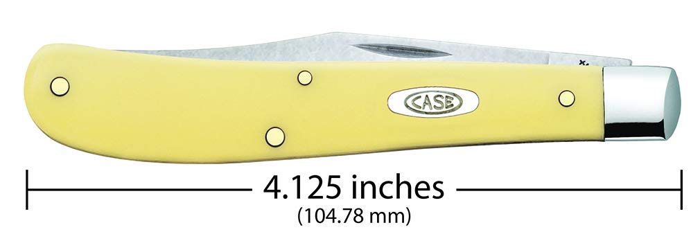 Case Slimline Trapper clip blade in chrome vanadium for durable edge performance.