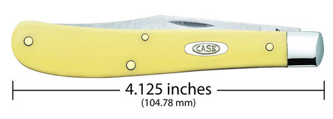 Case Slimline Trapper clip blade in chrome vanadium for durable edge performance.