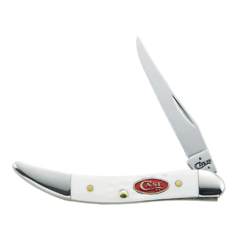 Case small white Texas Toothpick handle closeup for premium grip