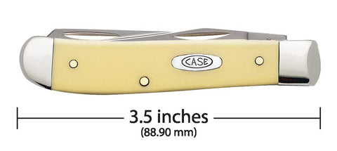 Close-up of Case XX WR Mini Trapper clip blade showing CV steel edge.