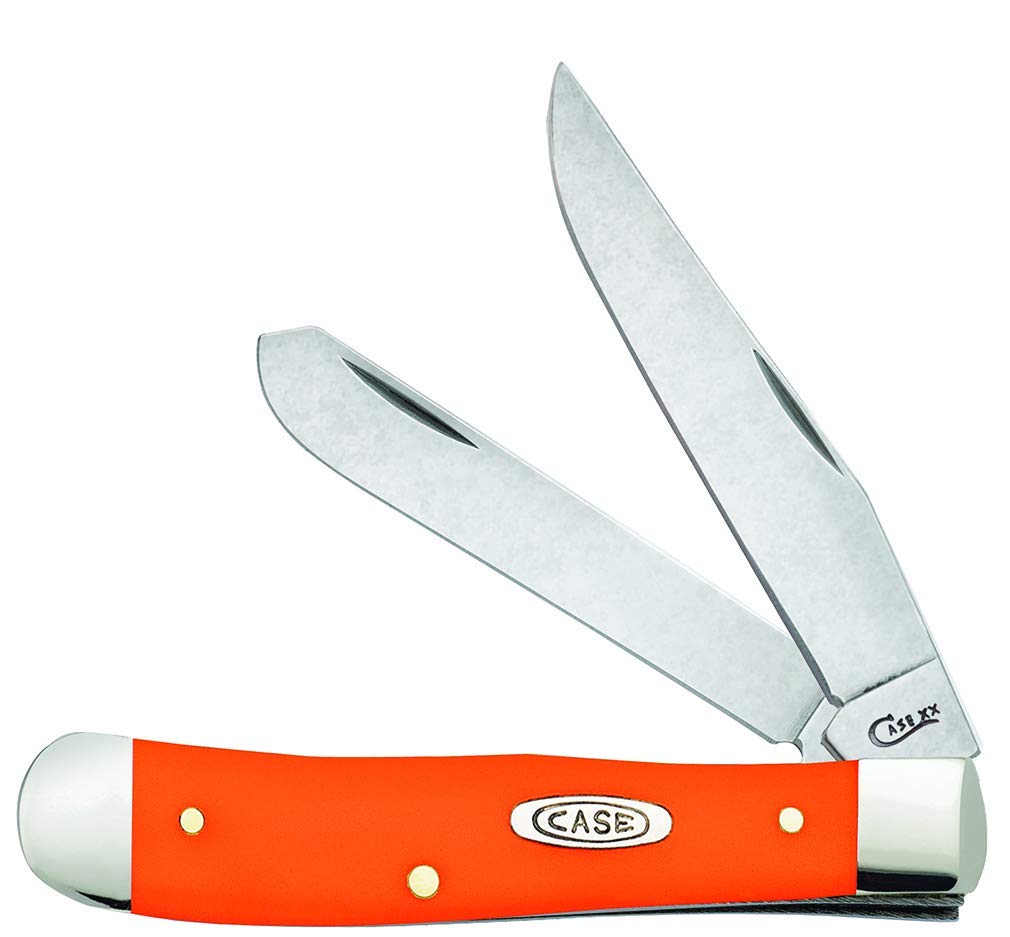 Case XX WR orange synthetic trapper blade detail for everyday carry.