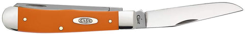 Case XX WR orange synthetic trapper in hand demonstrates versatile everyday use.