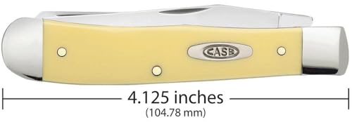 Case XX WR yellow synthetic trapper clip blade ready for precise cuts