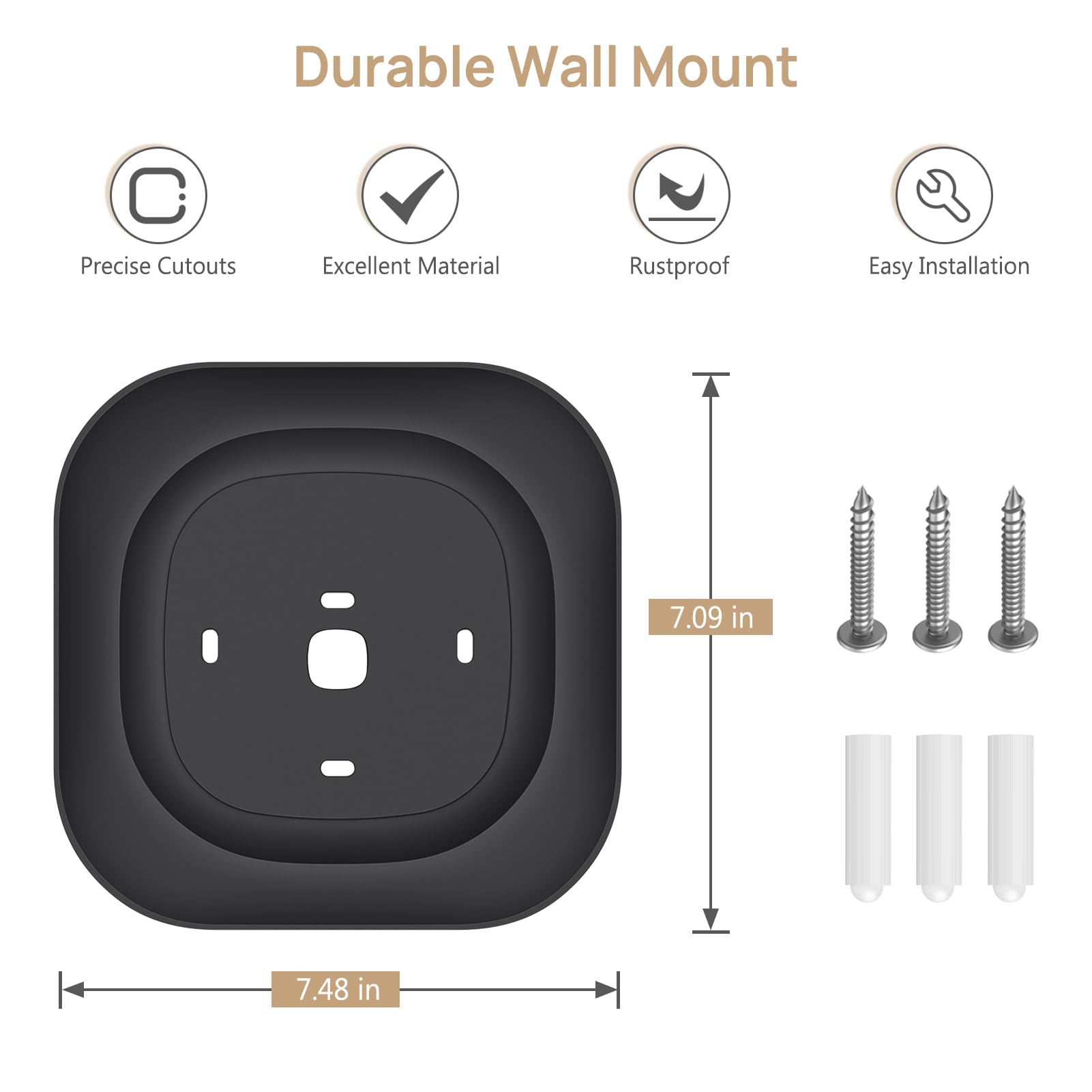 CaseBot matte black finish adds a sleek, modern touch to any thermostat area.