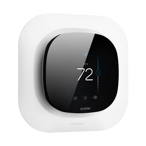 CaseBot Ecobee Premium 2022 front view wall plate with matte white finish