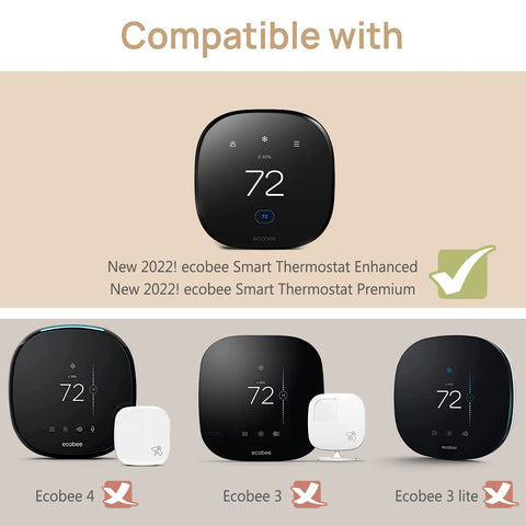 CaseBot Ecobee Premium 2022 side view wall plate slim profile