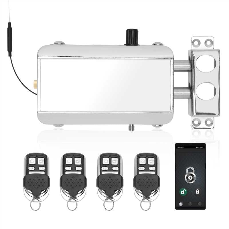 Casmer remote control deadbolt lock front view for quick keyless entry.