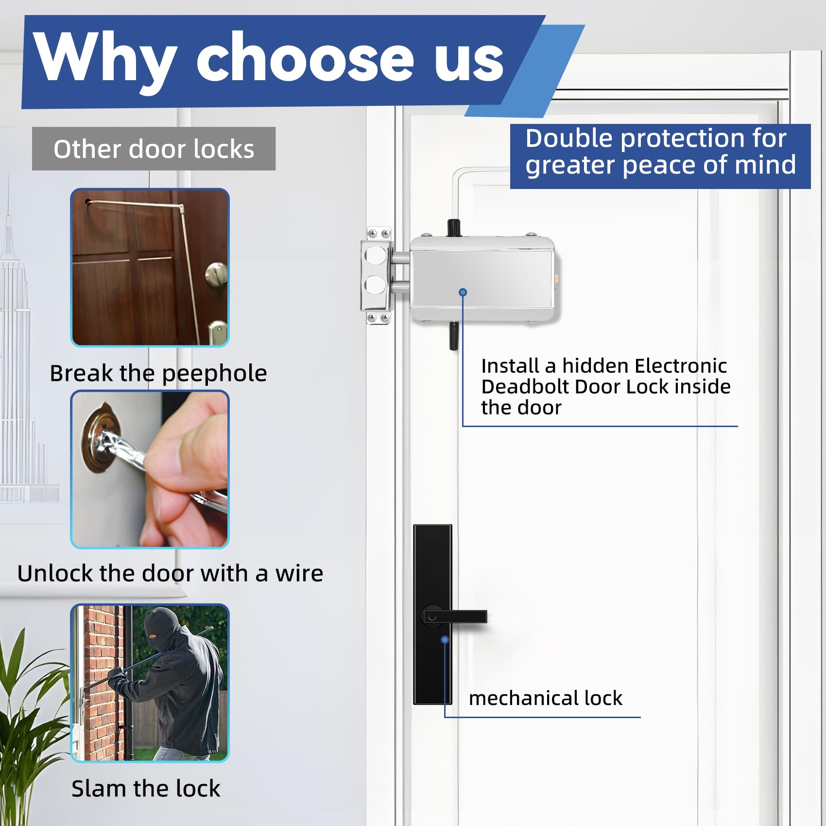 Casmer RV lock keyless entry assembly ideal for home, office, or RV use.