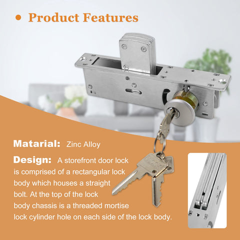 Casmer keys and thumbturn provide convenient operation