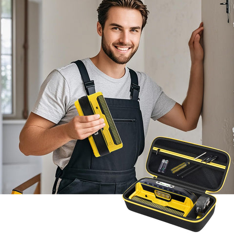 Casmilee case stores wall scanner tools securely when closed.