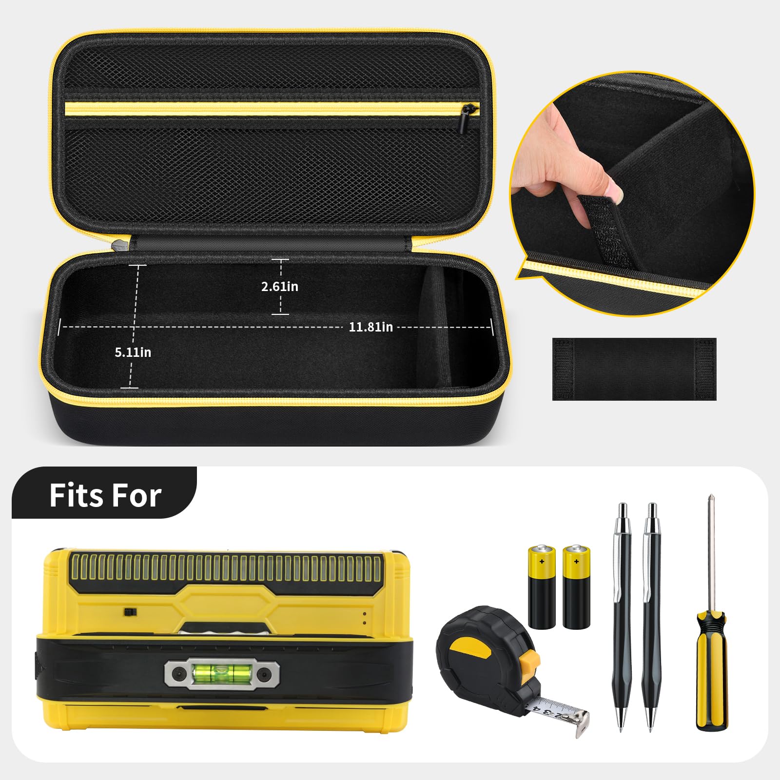 Casmilee case features removable divider to organize sensors and accessories.