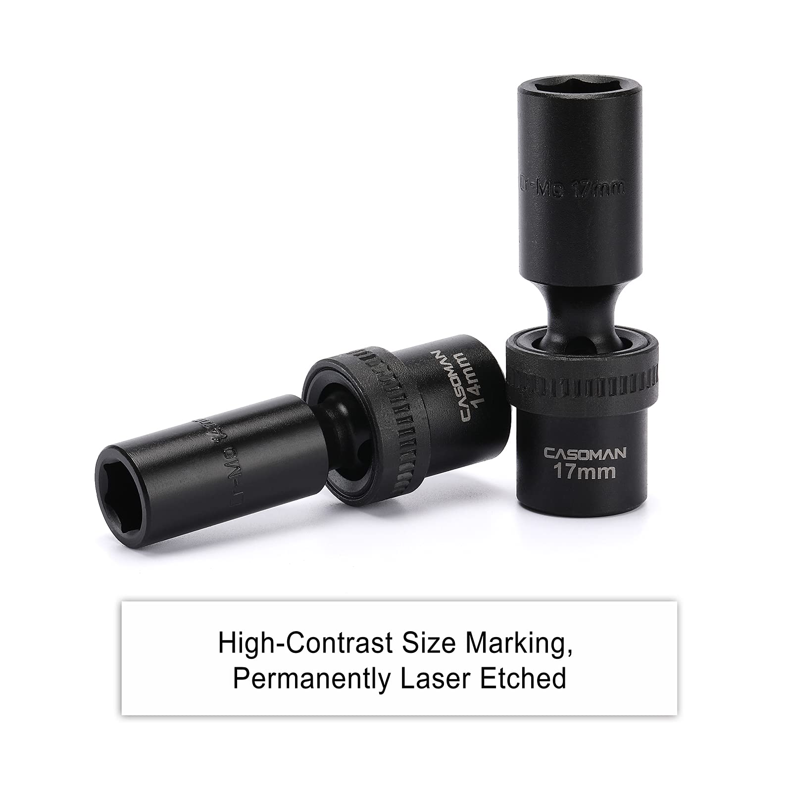 CASOMAN 14mm deep socket for 1/2 drive, deep access in tight spaces