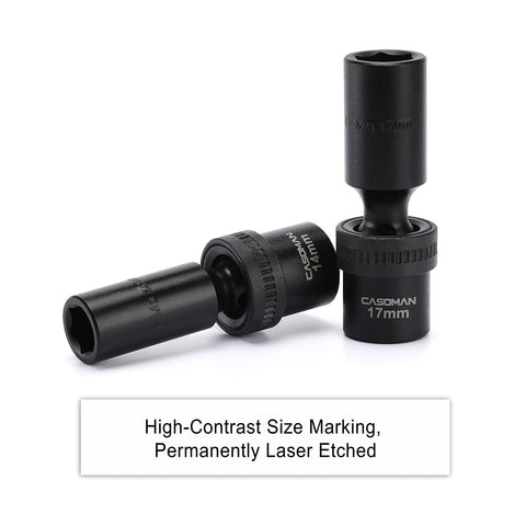 CASOMAN 14mm deep socket for 1/2 drive, deep access in tight spaces