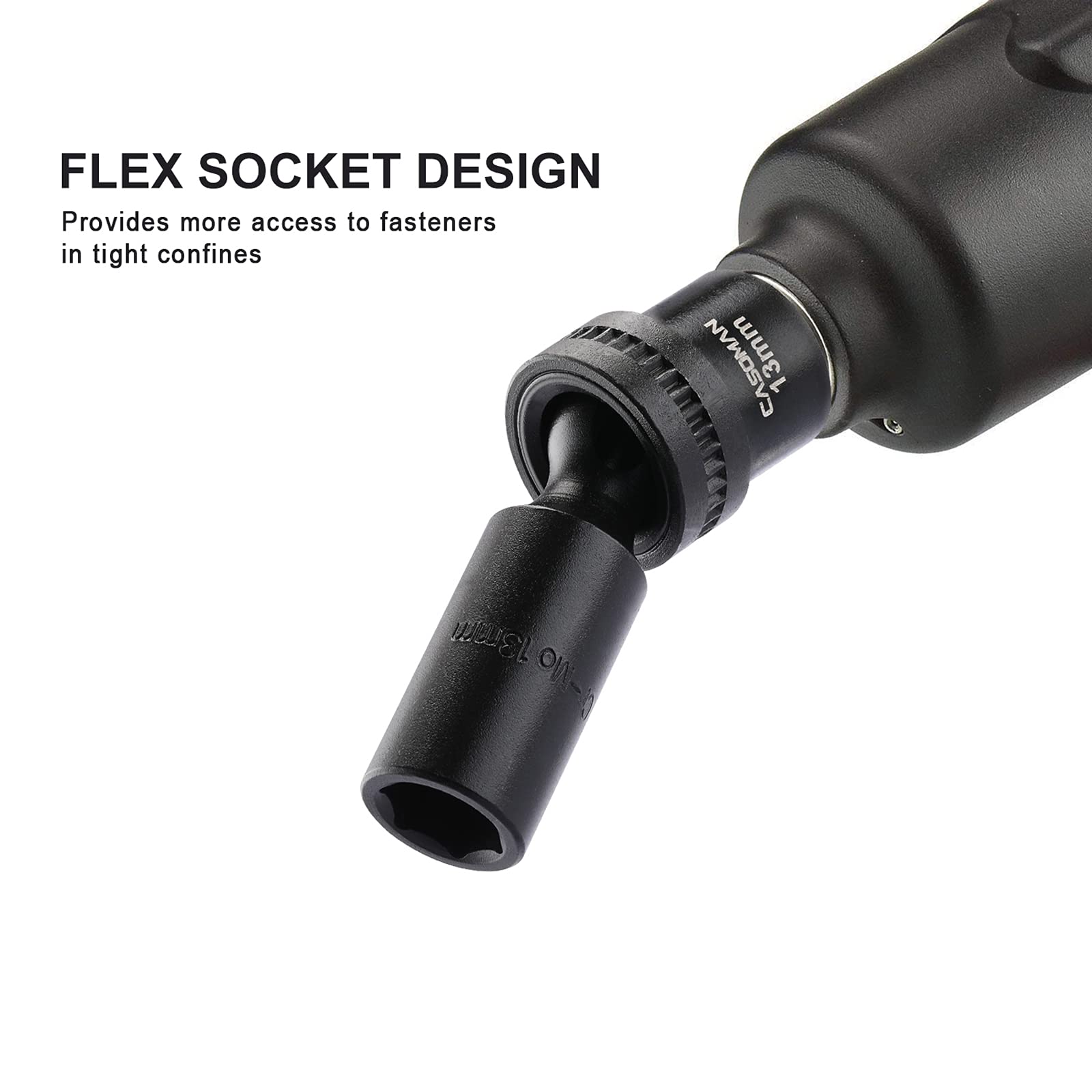 CASOMAN 16mm deep socket for 1/2 drive, precise fit and durable steel