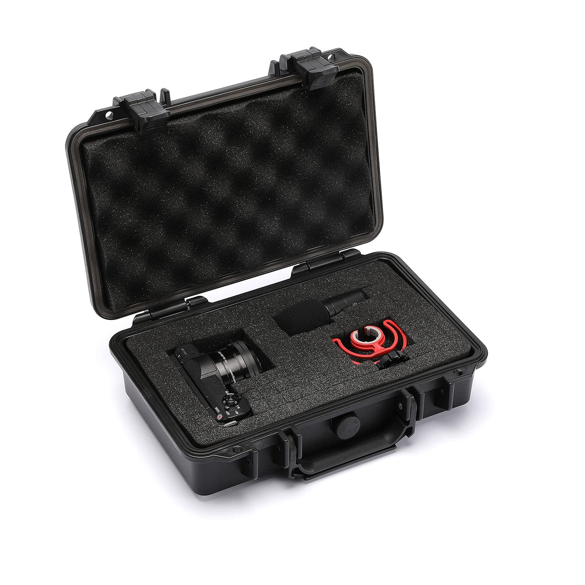 CASOMAN 11.5-inch box with customizable foam insert secures valuables on the go.