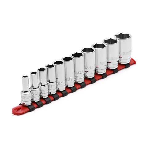 Casoman 11pcs 3/8 drive socket set with 1/4 inch for tight spaces.