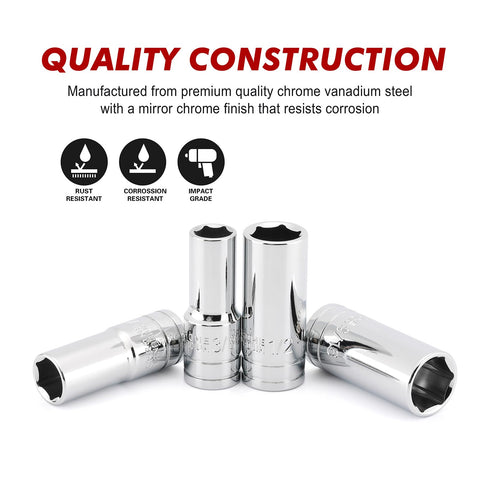 Casoman 11pcs 3/8 drive set with mid length 3/8 inch sockets for reach.
