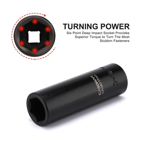 CASOMAN 1/2-inch drive sockets ready for extended reach tasks