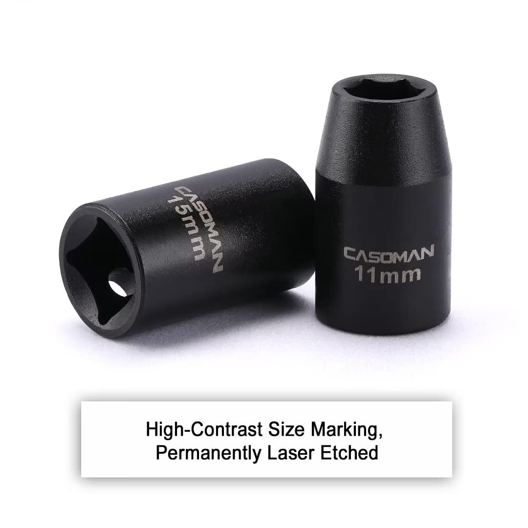 CASOMAN sockets feature corrosion-resistant black phosphate finish
