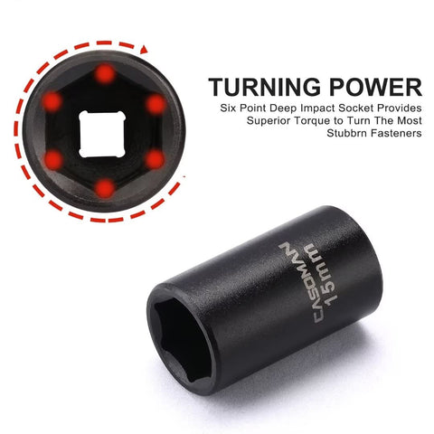 CASOMAN 6-point flank drive sockets grip fasteners securely