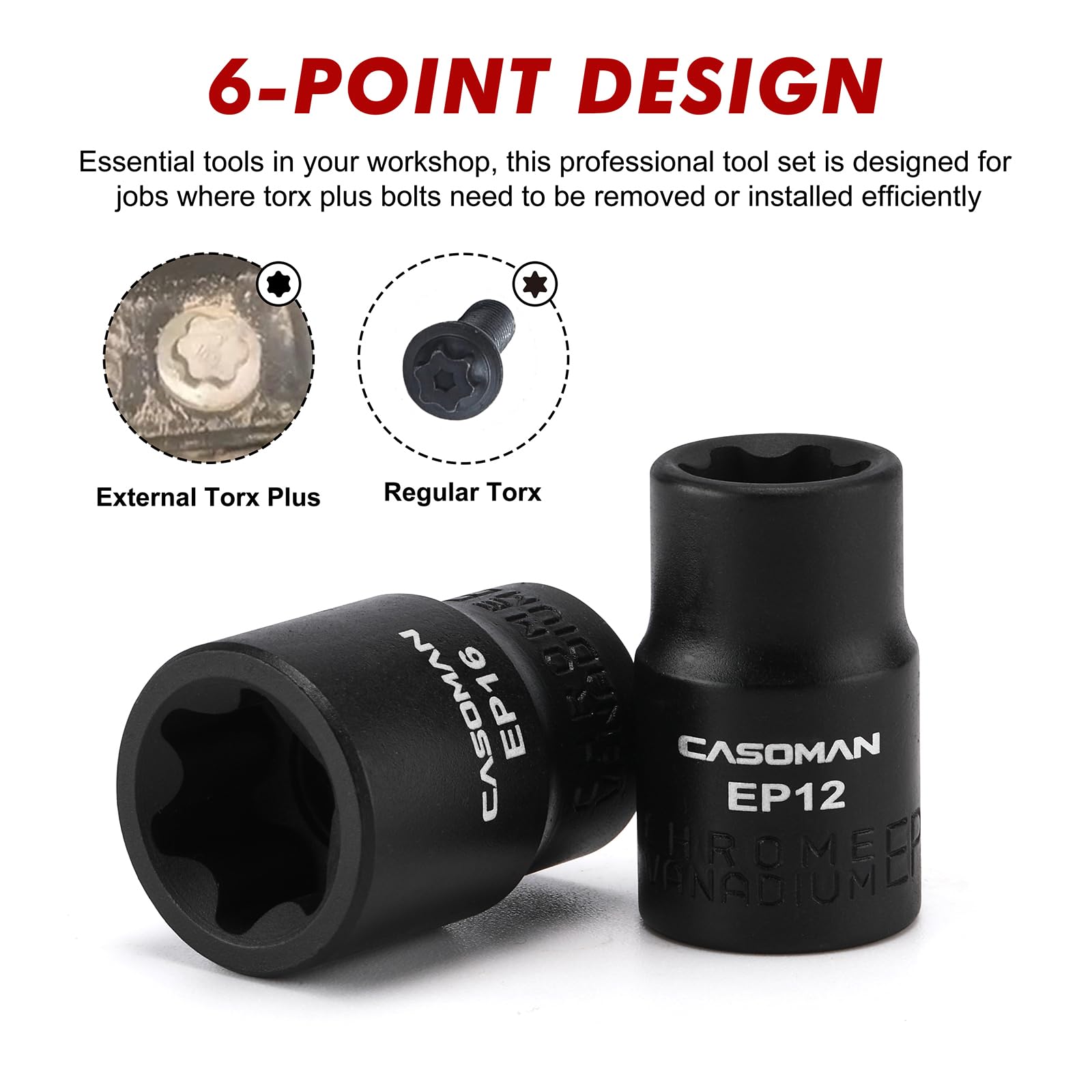 CASOMAN EP18-EP32 sockets cover large bolts for trucks and equipment