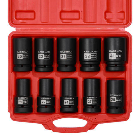 CASOMAN 21mm deep socket for secure axle nut installation on most vehicles