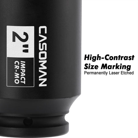 CASOMAN 2 inch length axle nut socket provides extra leverage