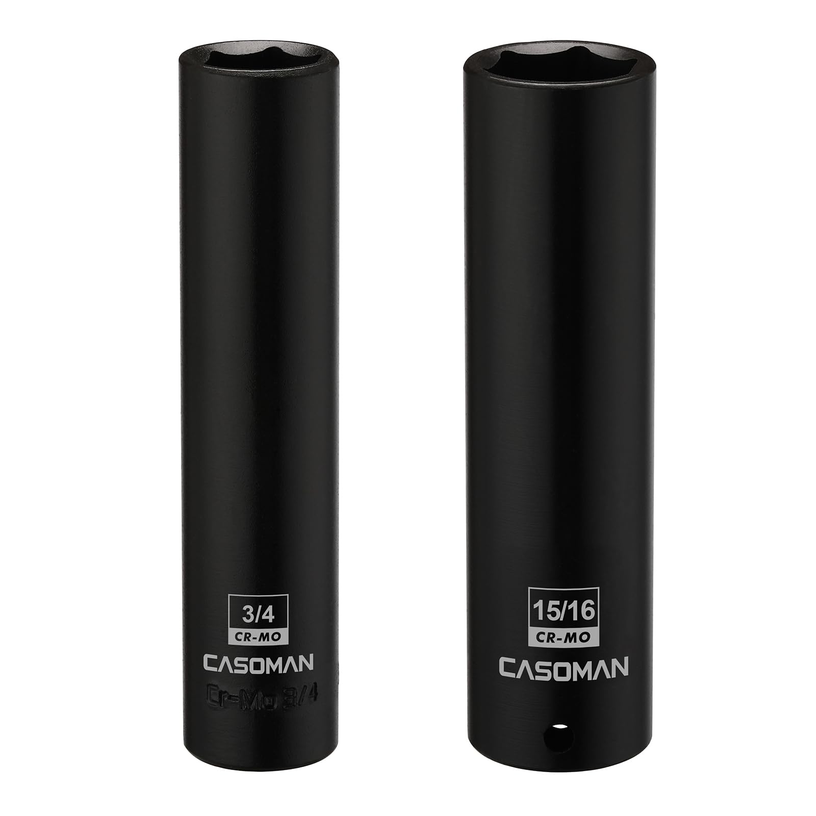 CASOMAN 2PC 1/2-inch drive extra-deep sockets for hard-to-reach fasteners