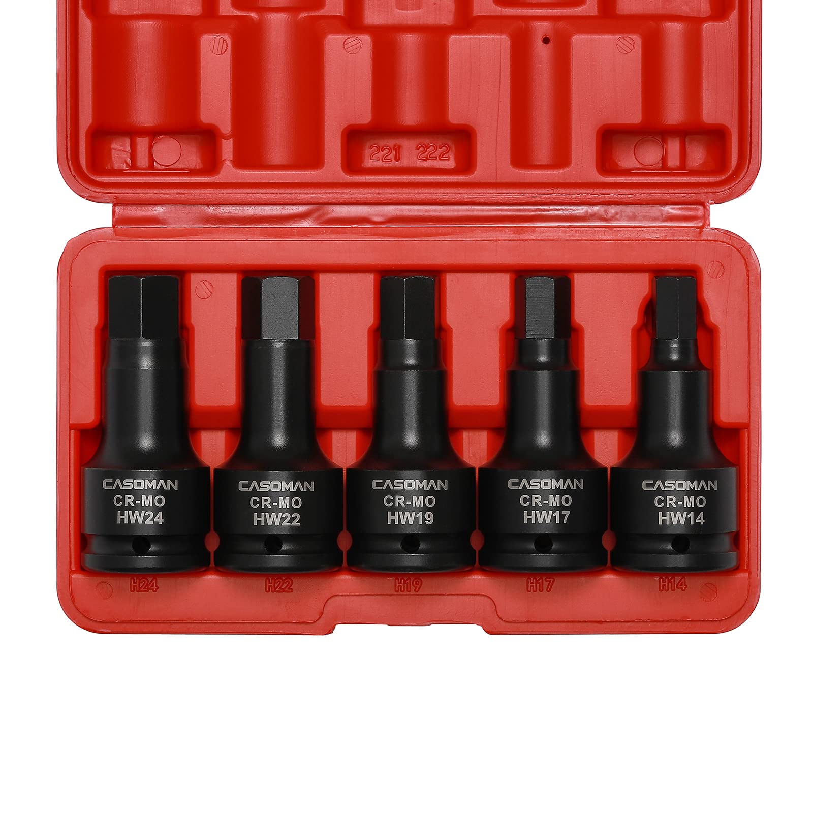 CASOMAN 3/4-inch drive hex bit 14mm for precise torque on wheels.