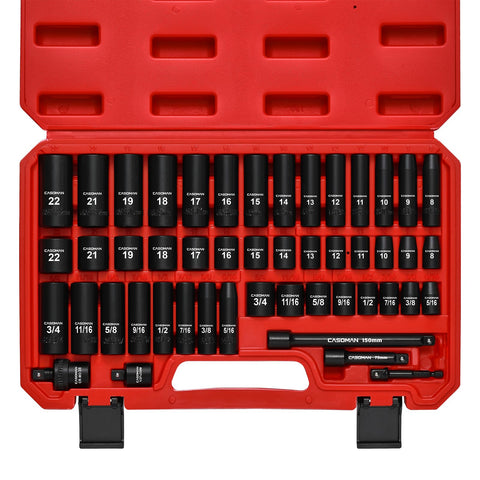CASOMAN 3/8-inch drive socket set case for organized portable toolkit