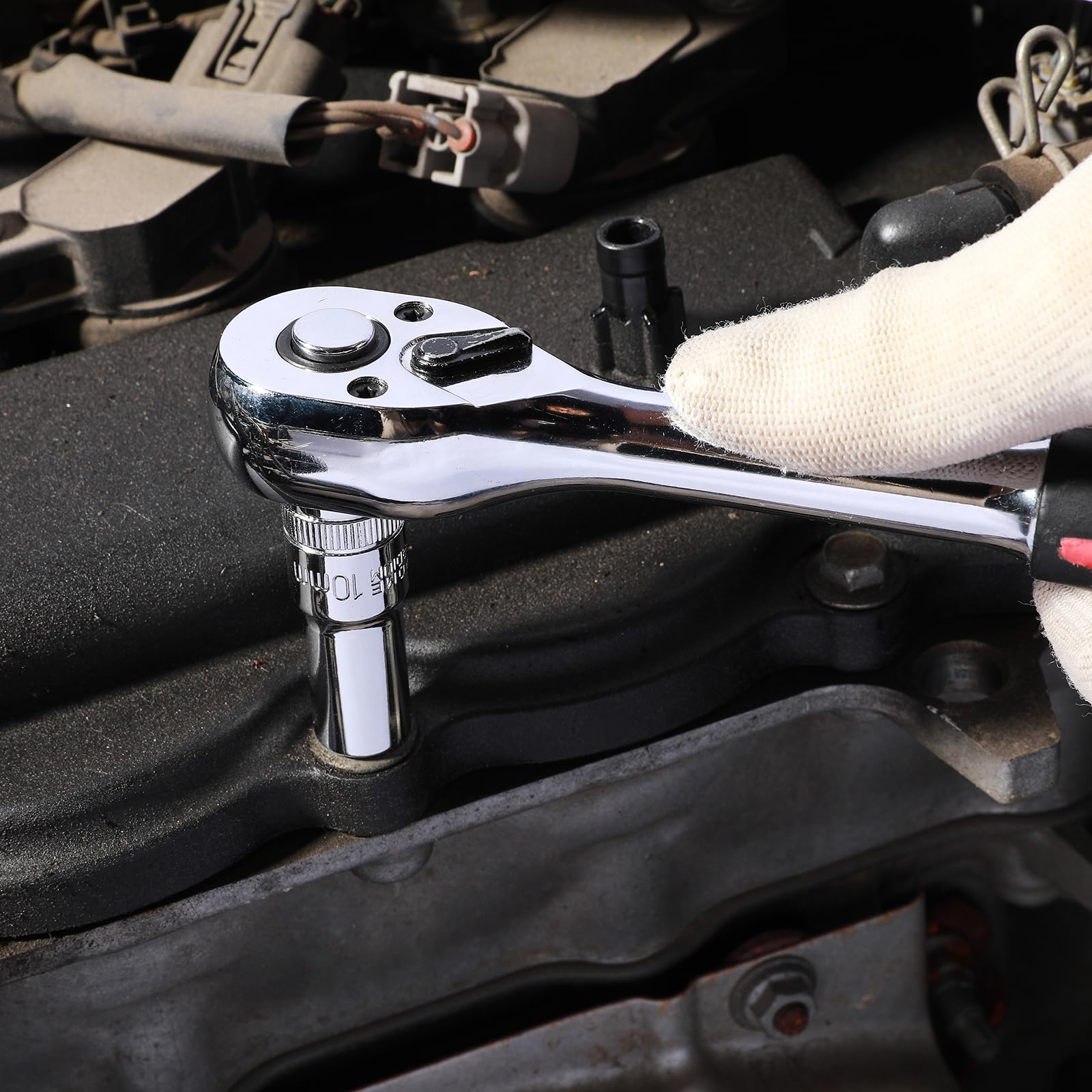 CASOMAN 3/8 drive set with clearly labeled sizes for fast selection.