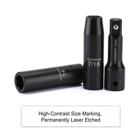 CASOMAN 6-point flank drive sockets grip fasteners securely