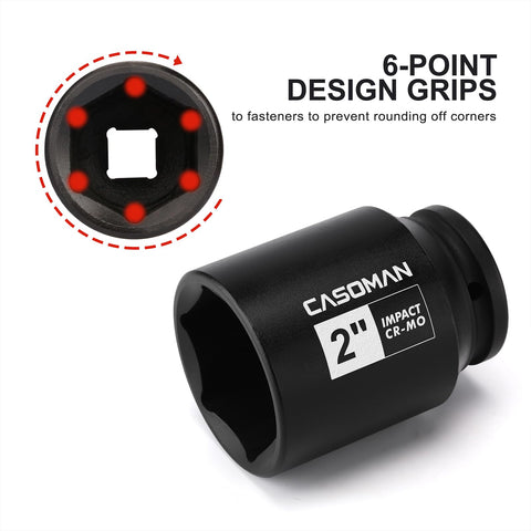 CASOMAN axle nut socket designed for impact drivers for removal and installation