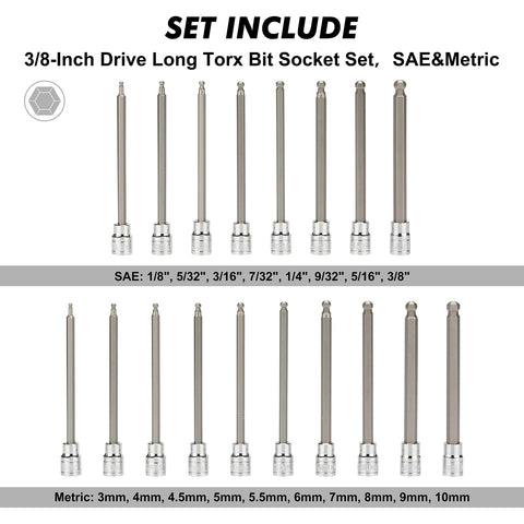 CASOMAN ball-end hex bit 4mm ideal for angled access