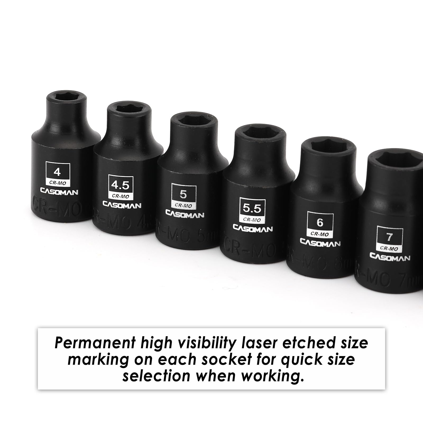 CASOMAN black phosphate finish resists corrosion for long-term reliability.
