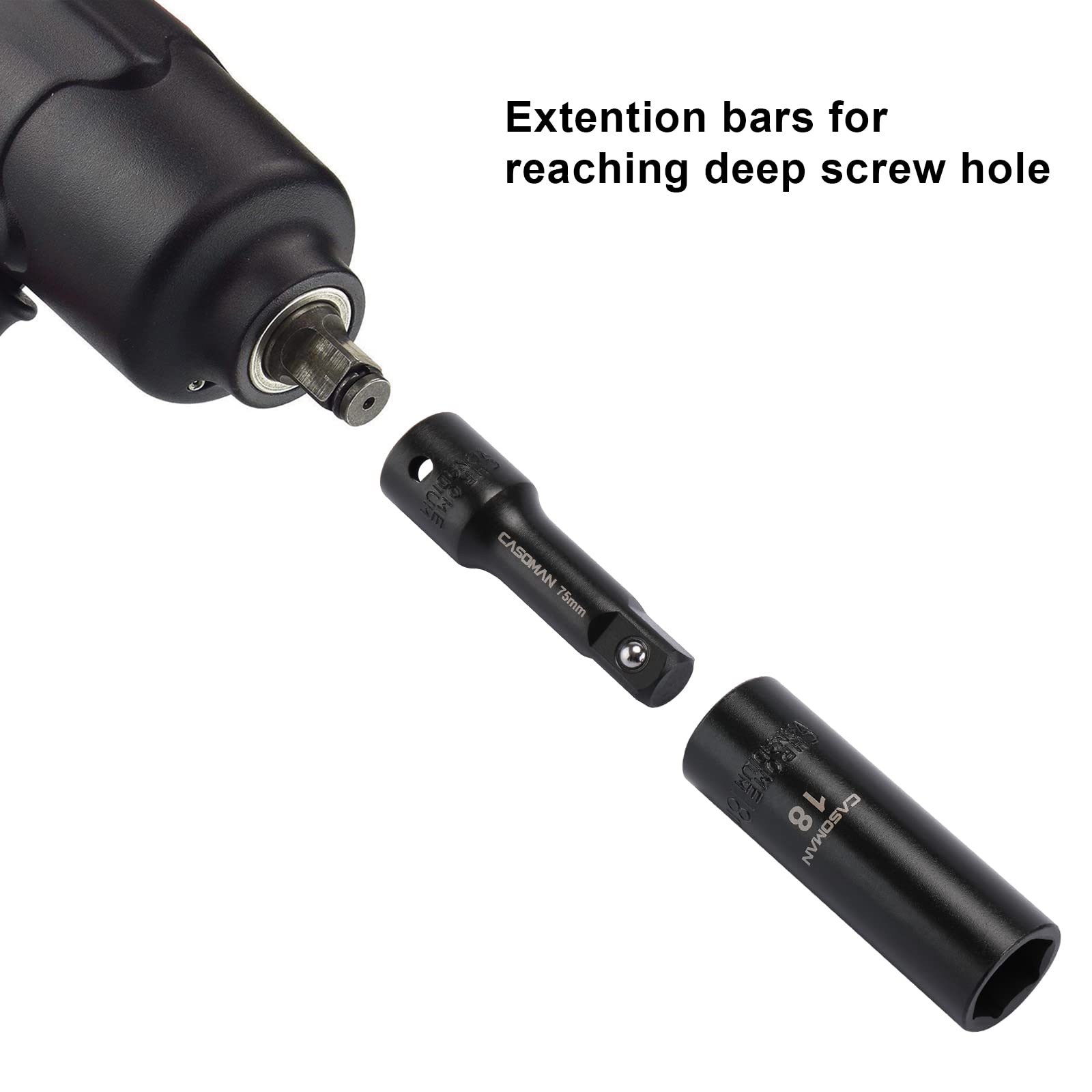 CASOMAN black phosphate finish resists corrosion during heavy use